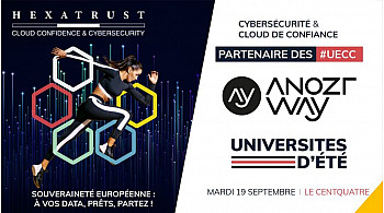 HEXATRUST  UECC2013 - ANOZR WAY est partenaire de la 9ème édition des Universités d’été de la Cybersécurité et du #Cloud de #Confiance !